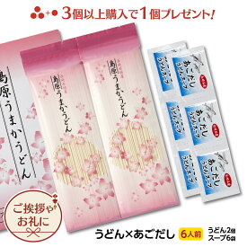 1000円ポッキリ 3個購入で1個おまけ 新生活応援 ギフト 内祝い 送料無料 島原うまかうどん あごだしセット6人前 うどん 乾麺 お試し 試食 ポイント消化 ご当地グルメ お取り寄せグルメ