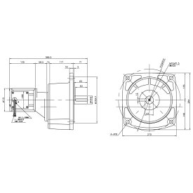 ニッセイ ギヤードモーター G3F40N900-MM02TNNNN 平行軸 フランジ取付 0.2kW 減速比1/900 三相 200V ブレーキなし ターミナルボックスなし