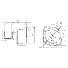 ニッセイ ギヤードモーター G3F40N900-MM02TNNTN 平行軸 フランジ取付 0.2kW 減速比1/900 三相 200V ブレーキなし ターミナルボックス付