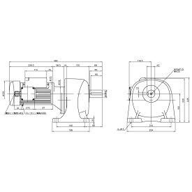 ニッセイ ギヤードモーター G3L40N900-MM02CWJAB2 平行軸 脚取付 0.2kW 減速比1/900 単相 200V 標準ブレーキ付 A型ターミナルボックス