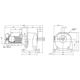 ニッセイ ギヤードモーター G3L40N900-MM02CWJAN 平行軸 脚取付 0.2kW 減速比1/900 単相 200V ブレーキ無 A型ターミナルボックス