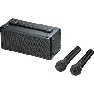 SANWA ���C�����X�}�C�N MM-SPAMP7 �X�s�[�J�[�Z�b�g �g���� 20W �}�C�N2�{�E�o�b�O�t�� AC/���d�r�쓮 ����+���y�����o�͑Ή� ��c/�w�Z/�C�x���g
