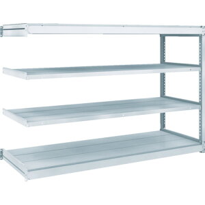 TRUSCO TUG型軽量ボルトレス棚 TUG100-46L-4B 100kg 連結型 1840×624×H1200 4段