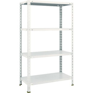 TRUSCO スチールラック L53X-14 軽量棚 中棚ボルトレス型 875X450X1500 4段 ネオグレー