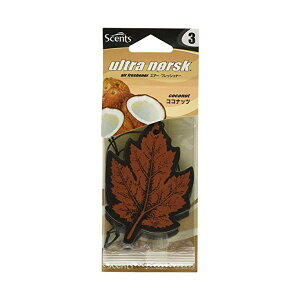 HOLTS ホルツNOR10-3P-80J 車用 芳香剤 SCENTS センツ ウルトラノスク ココナッツ 3枚入 吊り下げ型