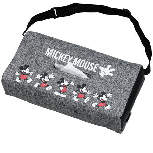 BONFORM ボンフォーム7241-05GYファンシー ミッキーファブリック ティッシュカバー サイズ:25x12cm(厚さ6.5cmまで) カラー:グレー