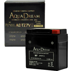 AQUA DREAM �A�N�A�h���[��ADTZ7VII�o�C�N�p�o�b�e���[�@GOLD Motorcycle Battery (��Ȍ݊��o�b�e���[�FYTZ7V/FTZ7V/TTZ7V) �t���[�d�ς�