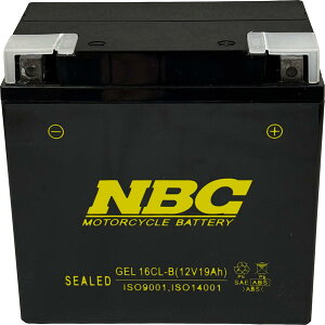 NBCGEL 16CL-B�V�[���h�^ �o�C�N�p�o�b�e���[ GEL�^�C�v �t���[�d��