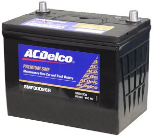 ACDelco���Y�ԗp�o�b�e���[�����e�i���X�t���[SMF80D26R��Ȍ݊��i�ԁF48D26R/55D26R/65D26R/75D26R/80D26R