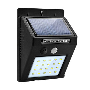 電気代0円 自動点灯 20個 LED 人感 センサーライト 屋外 ソーラー 太陽光 3モード 防水 玄関 防犯ライト 防災 配線不要 【メール便】tecc-solerlight06