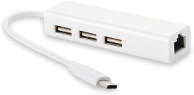 USBハブ 2.0 3ポート 増設 有線 LANアダプタ付き バスパワー データ転送 PC パソコン タブレット 軽量 コンパクト tecc-hublantyc