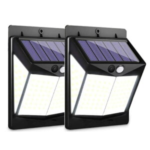 電気代 0円 取付け簡単 ソーラー ポーチライト 2個セット センサーライト 広角 玄関 入口 屋外 照明 ガーデン 駐車場 防雨型 防犯 4面発光 自動点灯 tecc-4menl2set02