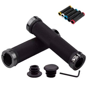 自転車 ハンドル グリップ クロスバイク ママチャリ 滑り止め 付け替え エンドバー サイクリング ラバー ソフト 振動緩和 dar-jidegrip01