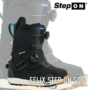 ���r���[�ŃN�[�|����[���{���K�i] �X�m�[�{�[�h �u�[�c �o�[�g�� BURTON FELIX STEP ON SOFT Black �t�F���b�N�X �X�e�b�v�I�� �\�t�g ���f�B�[�X 24-25