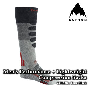 r[ŃN[|[{Ki] Xm[{[h \bNX C o[g BURTON MEN'S PERFORMANCE + LIGHTWEIGHT SOCKS True Black ptH[}X CgEFCg \bNX Y 25-26