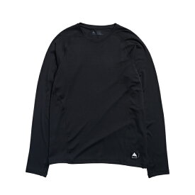 レビューでクーポン★[日本正規品] スノーボード インナー バートン BURTON MERINO BLEND MIDWEIGHT BASE LAYER CREW True Black 26-27