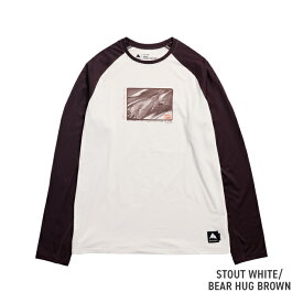 レビューでクーポン★[日本正規品] スノーボード インナー Tシャツ バートン BURTON ROADIE BASE LAYER TECH T-SHIRT Stout White Bear Hug Brown 26-27