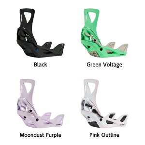 ���r���[�ŃN�[�|����[���{���K�i] �X�m�[�{�[�h �r���f�B���O �o�[�g�� BURTON WOMENS STEP ON Re:Flex Black / Green Voltage / Moondust Purple / Pink Outline �X�e�b�v�I�� �o�C���f�B���O ���f�B�[�X 26-27