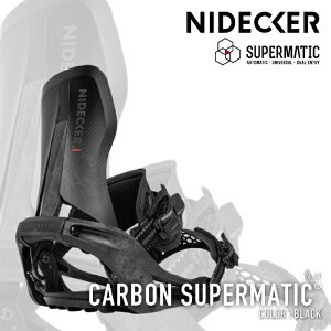���r���[�ŃN�[�|����[���{���K�i] �X�m�[�{�[�h �r���f�B���O �i�C�f�b�J�[ NIDECKER CARBON SUPERMATIC Black �J�[�{�� �X�[�p�[�}�e�B�b�N �o�C���f�B���O �����Y ���f�B�[�X 26-27