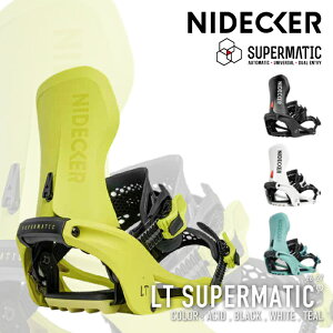 ���r���[�ŃN�[�|����[���{���K�i] �X�m�[�{�[�h �r���f�B���O �i�C�f�b�J�[ NIDECKER LT SUPERMATIC Black / White / Teal / Acid �G���e�B�[ �X�[�p�[�}�e�B�b�N �o�C���f�B���O �����Y ���f�B�[�X 26-27