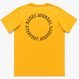 [残りわずか/XLサイズのみ]バンクスジャーナル Tシャツ BANKS JOURNAL WEST COAST CLASSIC TEE WTS0544 Safron Yellow 半袖 サーフ系 サーフ サーフィン メンズ 男性用 春夏