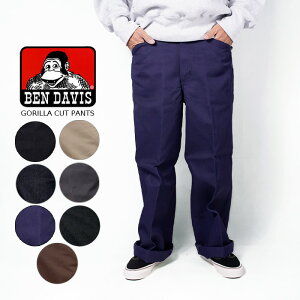 ���r���[�ŃN�[�|�����x���f�C�r�X �S�����J�b�g ���[�N�p���c BEN DAVIS GORILLA CUT PANTS �� �u���b�N �l�C�r�[ �J�[�L �`���R�[�� �O���[ �f�j�� 5�|�P�b�g 10.5�I���X ��� ���S ��� �`�m�p�� ��