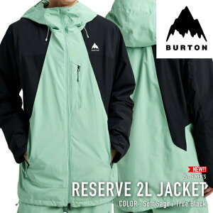 ���r���[�ŃN�[�|����[���{���K�i] �X�m�[�{�[�h �E�F�A �W���P�b�g �o�[�g�� BURTON MEN'S RESERVE 2L JACKET Soft Sage True Black �����Y 25-26