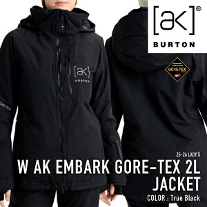 ���r���[�ŃN�[�|����[���{���K�i] �X�m�[�{�[�h �E�F�A �W���P�b�g �o�[�g�� BURTON WOMEN'S AK EMBARK GORE-TEX 2L JACKET True Black �S�A�e�b�N�X ���f�B�[�X 25-26