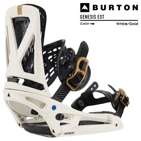 [日本正規品]スノーボード ビンディング バートン ジェネシスEST 2024 BURTON MEN'S GENESIS EST White/Gold The Channel専用 バインディング スノボー 23-24 男性 メンズ