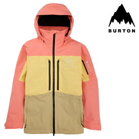 [日本正規品]スノーボード ウェア バートン ジャケット 2024 BURTON MEN'S [AK] SWASH GORE-TEX 2L JACKET Reef Pink/Buttermilk/Mushroom メンズ 男性 ゴアテックス スノボー 23-24 日本正規品