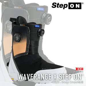 r[ŃN[|[{Ki] Xm[{[h u[c o[g BURTON MEN'S WAVERANGE X STEP ON WIDE Orange Cream Multi EF[uW GbNX XebvI Y 25-26