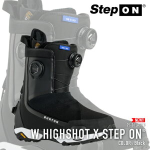 r[ŃN[|[{Ki] Xm[{[h u[c o[g BURTON WOMEN'S HIGHSHOT X STEP ON WIDE Black nCVbg GbNX XebvI fB[X 25-26