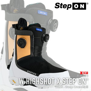 r[ŃN[|[{Ki] Xm[{[h u[c o[g BURTON WOMEN'S HIGHSHOT X STEP ON WIDE Orange Cream Multi nCVbg GbNX XebvI fB[X 25-26