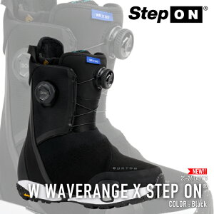 r[ŃN[|[{Ki] Xm[{[h u[c o[g BURTON WOMEN'S WAVERANGE X STEP ON WIDE Black EF[uW GbNX XebvI fB[X 25-26