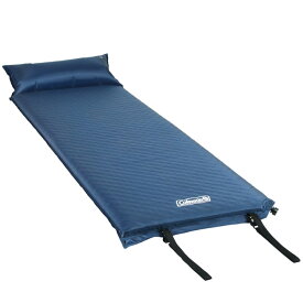 コールマン エアマット スリーピングマット 寝具 COLEMAN CAMP PAD WITH PILLOW SELF INFLATING 2000016960 Navy エアベッド キャンプパッド 枕付き 自動膨張式 軽量 ソロキャン ブッシュクラフト ツーリング 車中泊 キャンプ アウトドア レジャー