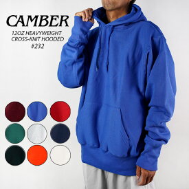 レビューでクーポン★ キャンバー パーカー CAMBER 12OZ HEAVYWEIGHT CROSS-KNIT HOODED #232 Dark Green Grey Navy Black Natyural Burgundy Blaze Orange Red Royal ヘビーウエイト オーバーサイズ 大きいサイズ XXL 2XL 肉厚パーカー フーディー 裏起毛 メンズ 男性