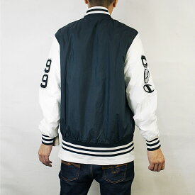 チャンピオン スタジャン Champion SATIN BASEBALL JACKET V1941 Black White サテンベースボールジャケット トラックジャケット メンズ 男性 USA企画 秋冬 防寒 アウター