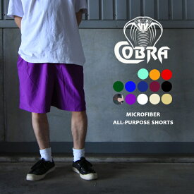 レビューでクーポン★コブラキャップス ショートパンツ COBRA CAPS MICROFIBER ALL-PURPOSE SHORTS Black Green Khaki Maroon Mint Navy Peach Purple Red Royal Stone White Camo マイクロファイバーショーツ ショーパン ハーパン ハーフパンツ 無地 メンズ