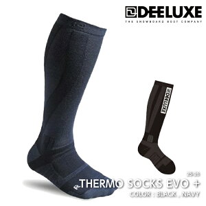 ���r���[�ŃN�[�|����[���{���K�i] �X�m�[�{�[�h �C�� �f�B�[���b�N�X DEELUXE THERMO SOCKS EVO + Black �T�[�� �\�b�N�X �����Y ���f�B�[�X 25-26