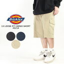 レビューでクーポン★ディッキーズ カーゴショーツ Dickies 13 LOOSE FIT CARGO SHORT 43214 Rinsed Black Dark Navy Blue Khaki ショートパンツ ハーフパンツ カーゴパンツ ウォッシュ加工 ストリート スケーター パンツ ボトム メンズ 男性