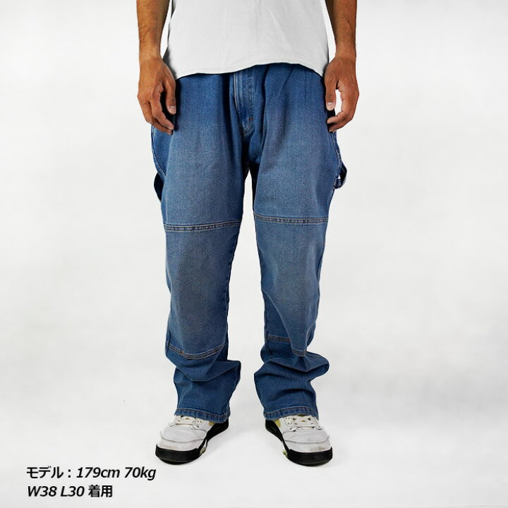 ディッキーズ ダブルニー デニム ジーンズ ビッグサイズ 46x34 ブルー 