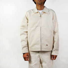 レビューでクーポン★ディッキーズ ジャケット アウター カニウエスト着用モデル Dickies UNLINED EISENHOWER JACKET JT75 Stone Whitecap Gray ホワイトキャップグレー 白 アイゼンハワージャケット ワークジャケット 襟付き ジップアップ メンズ 男性