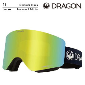 [日本正規品]スノーボード ゴーグル ドラゴン 2024 DRAGON R1 Premium Black/Lumalens J.Gold Ion R02 スノボー 23-24 スキー