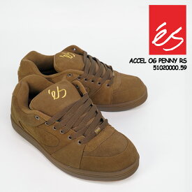 エス スニーカー ES ACCEL OG PENNY RS 5102000059 Brown Gum アクセル オージー ペニー スケボー スケーター ストリート スケート シューズ スエード ブラウン 茶色 メンズ スケシュー 靴