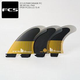 サーフィン フィン トライフィン FCS FCS2 PERFORMER PC TRI RETAIL FINS FPER-PC05-LG-TS-R Mango Lサイズ Black 黒 マンゴー サーフ サーフボード 3枚