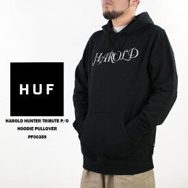 ハフ パーカー HUF HAROLD HUNTER TRIBUTE P/O HOODIE PULLOVER PF00359 Black ハロルド ハンター コラボ プルオーバー フーディー ハフ スケート スケーター 黒 ブラック 映画 KIDS SB スケートボード メンズ 男性