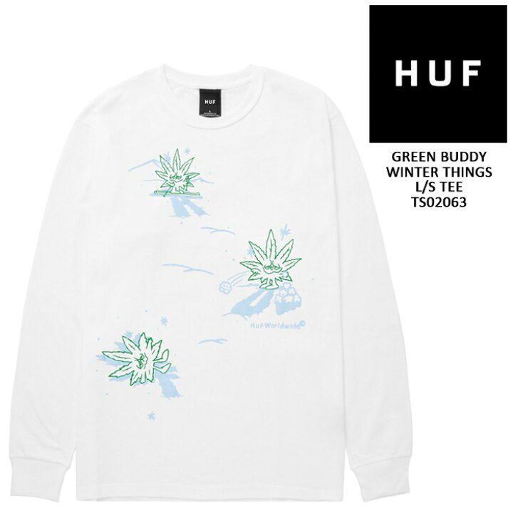 楽天市場】ハフ 長袖Tシャツ ロンT HUF GREEN BUDDY WINTER THINGS L/S 