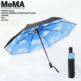 モマ 青空 折りたたみ傘 MOMA MINI SKY UMBRELLA IN RECYCLED PLASTIC #152485 スカイ アンブレラ Tibor Kalman ティボール カルマン 傘 コンパクト 梅雨 長雨 メンズ レディース ユニセックス 子供 キッズ 通勤 通学