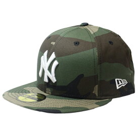 ニューエラ 帽子 キャップ NEWERA WOODLAND CAMO BASIC 59FIFTYFITTED New York Yankees Green Khaki ニューヨーク ヤンキース MLB メジャーリーグ ベースボール イチロー 松井秀喜 田中将大 野球