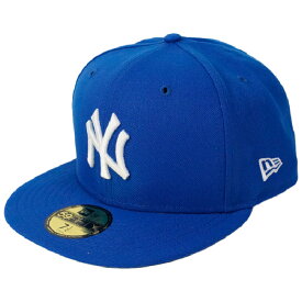 ニューエラ 帽子 キャップ NEWERA BLUE BASIC 59FIFTYFITTED NEW YORK YANKEES 11591129 Blue ブルー 青 ブルーベーシック ニューヨークヤンキース MLB メジャーリーグ ベースボール 野球